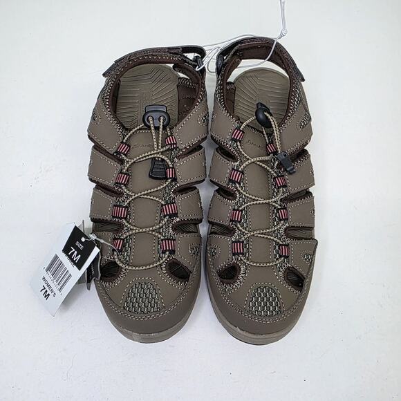 Eddie Bauer Women's Brown Blakely Bump Toe Sandals Sz 7M Hiking Walking Outdoor - Picture 1 of 8
